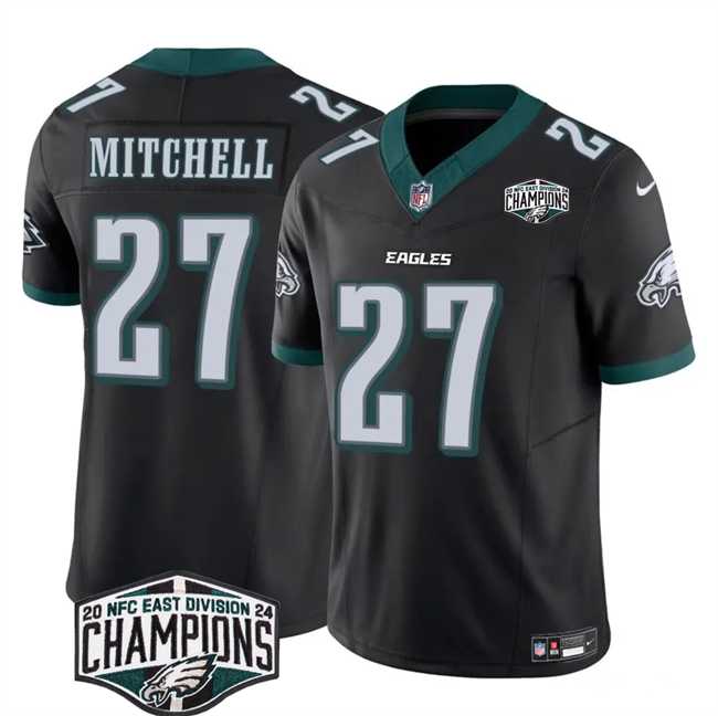 Men's Philadelphia Eagles #27 Quinyon Mitchell Black 2024 New NFC East Champions F.U.S.E. Vapor Untouchable Limited Stitched Jersey,We sell and wholesale Men's Philadelphia Eagles #27 Quinyon Mitchell Black 2024 New NFC East Champions F.U.S.E. Vapor Untouchable Limited Stitched Jersey on line form chian!